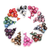 7 pièces dés polyédriques Double couleur pour jeu de rôle jeu de dés avec sac de rangement