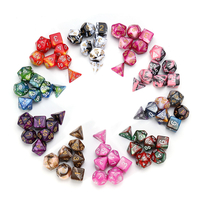7 pièces dés polyédriques Double couleur pour jeu de rôle jeu de dés avec sac de rangement