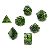 7 pièces dés polyédriques ensemble dés dés avec dés Sac RPG jeux de rôle jeux dés vert