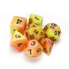 7 pièces dés polyédriques lumineux dés multifaces dés ensemble avec coupe de dés pour RPG