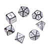 7 pièces en alliage de Zinc émail dés ensemble polyèdre solide métal dés jeu de rôle dés Gadget RPG