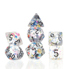 7 pièces galaxie polyédrique dés résine miroir dés ensemble jeu de rôle plateau fête table jeu cadeau
