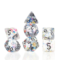 7 pièces galaxie polyédrique dés résine miroir dés ensemble jeu de rôle plateau fête table jeu cadeau