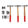 7 pièces grande réparation / retrait de Dent de voiture noire Hammer ensemble avec des kits de boîte à outils portables