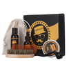 7 pièces Kit de croissance de la barbe baume à lhuile de barbe Micro aiguille rouleau moustache soins hommes cheveu