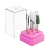 7 pièces Nail Art polissage tête de meulage perceuses électriques manucure boîte à outils tête de meulage brosse outil d