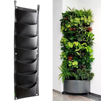 7 poches suspendues sac de plantation de mur de jardin vertical étanche pour la décoration de la maison de jardin de jar