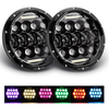 7 Pouce Voiture Halo RGB LED Phares Angel Eyes Lumières Bluetooth Support APP Contrôle Imperméable À Leau Haut Fais
