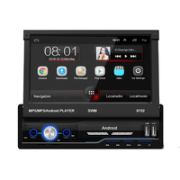 7 pouces 1 Din Android 8.1 autoradio stéréo MP5 Player 4 Core 1 + 16G écran tactile rétractable WIFI GPS bluetooth FM AU