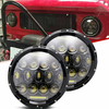 7 pouces 75W voiture LED phare feux de croisement DRL H4 adaptateur pour Jeep Wrangler