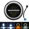 7 pouces DRL LED phare Hi / Lo faisceau Halo clignotant lampe pour Harley / JEEP / Wrangler voiture camion moto