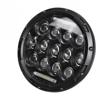 7 pouces rond LED noir phare blanc lampe DRL Salut / Lo faisceau pour Jeep / JK TJ / LJ / CJ