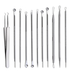 7 Set pour choisir loutil de soin du visage de dissolvant dextracteur de points noirs en argent inoxydable,  bo