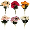 7 têtes artificielles soie oeillet fleur bouquet maison fête mariage salle décorations