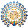 70 * 65 cm moderne grand paon horloge murale horloge à quartz salon muet décor à la maison