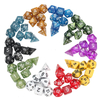 70 dés polyédriques de conseil de dés de conseil RPG de jeu de dés 10 couleurs 4D 6D 8D 10D 12D 20D avec 10 sacs