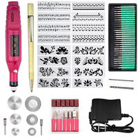 70 pièces stylo de polissage électrique outil de sculpture en verre en métal perceuse à ongles manucure pédicure Gel dis