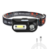 700LM XPE + COB LED capteur intelligent lampe frontale Interface USB étanche Camping en plein air randonnée cyclisme pêc