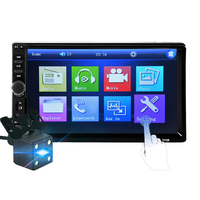 7018B 7 pouces double voiture din mp5 lecteur IPS écran complet stéréo avec radio fm bluetooth avec caméra de recul