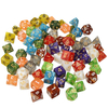 70pcs jeux de jeux de dés polyacryliques acryliques Dice Gadget pour donjons dragons D20 D12 D10 D8 D6 D4 jeux