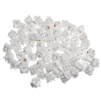 70PCS Pack 5 broches Gateron interrupteur blanc silencieux interrupteur mécanique pour clavier de jeu mécanique