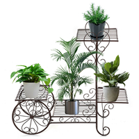 70x28x68cm 4 Couches Plante Stand Art Fleur Pot Titulaire Rack Planteur Jardin Maison
