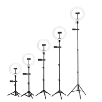 7/10/13/15/18 pouces LED Ring Light Studio Fill Light Trépied Stand Photo Makeup Live Dimmable Lamp for Youtube Tiktok S