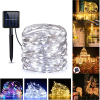 7/12/22 / 32M solaire guirlande lumineuse fil de cuivre extérieur jardin étanche décor de Noël