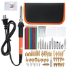 71pcs 110v 60w bois stylo à brûler ensemble pochoir astuces outils de soudage kit pyrogravure