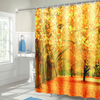 71x71 rideaux de douche en polyester imperméables avec forêt de feuillus à lautomne avec croch
