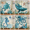 71X71 "Ocean Animal 4 Types Rideau de douche de salle de bain étanche à la maison