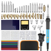 72 pièces ensemble de stylos à bois pointes pochoir outils de soudure Kit dartisanat de pyrogravure Kit de fer à so