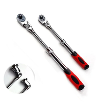 72-Tooth Retractable Ratchet Wrench Set Extensible Handle Carbon Steel Quick Release Spanner 1/4 3/8 1/2 Multifunctio