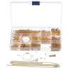 720 pièces / ensemble Kit de fabrication de bijoux bricolage boucles doreilles conclusions crochets broches accesso