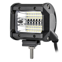72W 4 pouces RGB LED Barre lumineuse de travail Conduisant le feu de brouillard 10-32V pour 4WD SUV Truck UTE Offroad AT