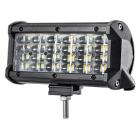72W 7 pouces RGB LED barre lumineuse de travail au feu de brouillard de conduite 10-32V pour 4WD SUV camion UTE Offroad