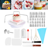 73 pièces ensembles de décoration de gâteau buses de pâtisserie en acier inoxydable ensembles de plaque tournante à gâte