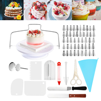 73 pièces ensembles de décoration de gâteau buses de pâtisserie en acier inoxydable ensembles de plaque tournante à gâte
