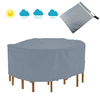 73/90 pouces 210D Oxford étanche grand mobilier dextérieur résistant à leau couverture ronde jardin Patio roti