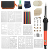 73pcs Professional Electric Thermostat Calebasse Soudage Pyrogravure Réparation Outils