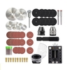 74 pièces Kit doutils de coupe rotatifs lame de scie HSS disque de coupe en métal 4.3 4.8mm Mini mandrin de forage