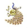 75CM luxe 3D paon diamant grande horloge murale Art moderne Quartz décoration de la maison