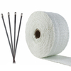 7.5mx50mm Kit de bande thermo-enrubannable pour collecteur de tuyau déchappement en fibre de verre à haute chaleur