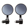 7/8 pouces 22mm rétroviseurs de guidon de moto en verre bleu noir universel