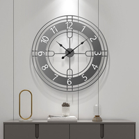 78.5CM Nordique Creative Horloge Murale Accueil Invité Entrée Horloge Murale Simple Horloge Murale Art Horloge Silencieu