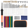79 Pcs / Set Bois Brûlant Stylo Conseils Pochoir Fer À Souder Outils Pyrogravure Artisanat Kit Électrique Fer À Souder E