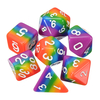 7pcs arc-en-dés mis en dés multi-dés dés polyédriques jeu de rôle gadget de jeu