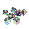 7Pcs Colorful Jeu de dés polyédriques en alliage de zinc Jeu de société Gadget de dés multifaces