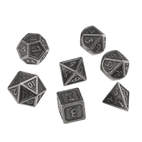 7pcs couleur antique solide en métal lourd jeu de dés lourd dés polyédriques jeux de rôle jeux de dés gadget RPG