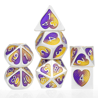 7pcs dés polyédriques en alliage de Zinc pour donjons et dragons D20 D12 D10 D8 D6 D4 jeux de bureau